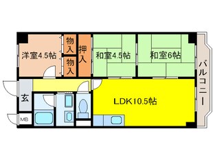 タウンコート咲久良の物件間取画像